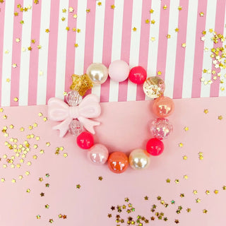 Pink Bow Bracelet - Charlie Rae - Toddler - Kid Jewelry - 351 - The Rainbow Mermaid