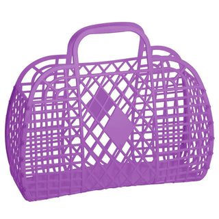 Sun Jellies Retro Basket Jelly Bag- Large - Charlie Rae - Purple - TWEEN-UNISEX ACCESS.-423 - Sun Jellies