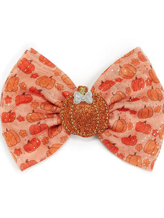 Sweet Wink | Pumpkin Daisy Blush Tulle Bow Clip - Charlie Rae - Hair Bows - 311 - Sweet Wink