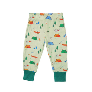 Camping- Bamboo S/S Loungewear Set - Charlie Rae - 6-12 Months - Angel Dear - Bottoms - Front
