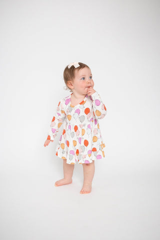 Angel Dear - Balloons - Twirly Bodysuit Dress - Charlie Rae - 3-6 Months - Baby & Toddler Clothing - Angel Dear