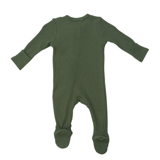 Angel Dear - Chive Bamboo 2 Way Zipper Footie - Charlie Rae - Newborn - Baby & Toddler Sleepwear - Angel Dear