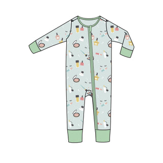 Angel Dear - Dress Up Fun - Bamboo 2-Way Ruffle Back Zipper Romper - Charlie Rae - 0-3 Months - Baby & Toddler Sleepwear - Angel Dear