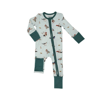 Angel Dear - Ducks- 2-Way Bamboo Zipper Romper - Charlie Rae - 0-3 Months - Baby & Toddler Sleepwear - Angel Dear