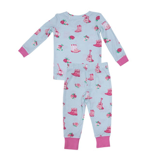 Angel Dear - Fancy Cowgirl - Long-Sleeve Bamboo Loungewear Set - Charlie Rae - 6-12 Months - Baby & Toddler Sleepwear - Angel Dear