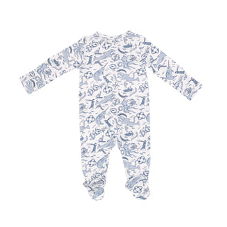 Angel Dear - Nautical Notebook- Bamboo 2-Way Zipper Footie - Charlie Rae - Newborn - Baby & Toddler Sleepwear - Angel Dear