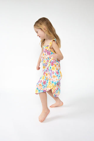 Angel Dear - Painty Bright Floral- Twirly Sundress - Charlie Rae - 2T - Baby & Toddler Dresses - Angel Dear