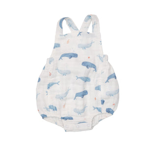 Angel Dear - Whale Hello There- Retro Sunsuit - Charlie Rae - 0-3 Months - Baby One-Pieces - Angel Dear