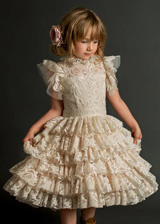 Anouk Petticoat Dress in Vintage Ivory - Toddler - Charlie Rae - 2T - Joyfolie