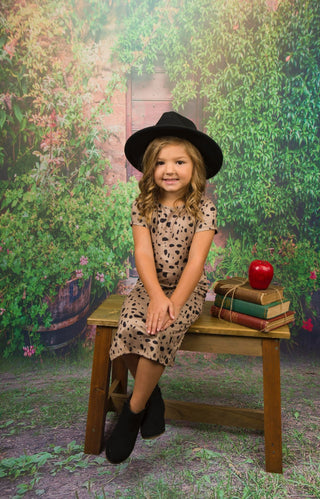 Averie Tee Shirt Midi Dress - Safari Pebble - Charlie Rae - 0-3 Months - Baby & Toddler Dresses - Bailey's Blossoms