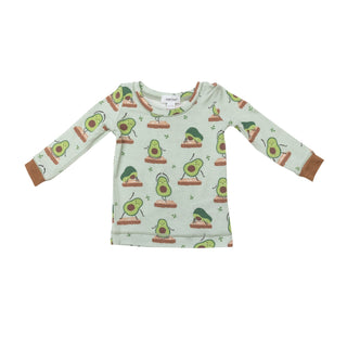 Avocado Bamboo Long Sleeve Loungewear Set - Charlie Rae - 6-12 Months - Baby & Toddler Sleepwear - Angel Dear