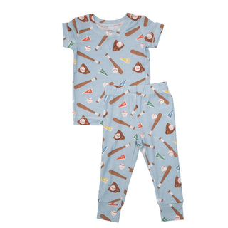 Baseball- Bamboo S/S Loungewear Set - Charlie Rae - 6-12 Months - Baby & Toddler Sleepwear - Angel Dear