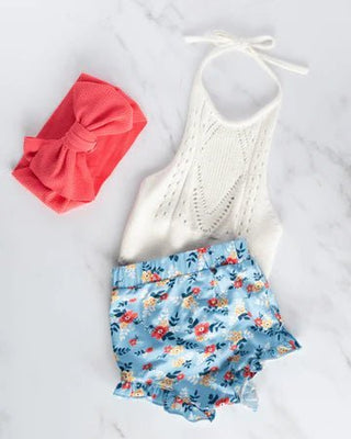 Belle High-Waist Bloomers - Hawaiian Hibiscus - Charlie Rae - 0-3 Months - Baby & Toddler Bottoms - Bailey's Blossoms