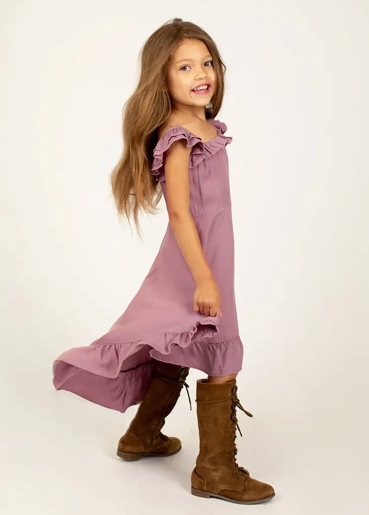 Lilac top toddler dress