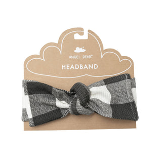 Black and White Bamboo Headband - Charlie Rae - 0-12 Months - Headbands - Angel Dear