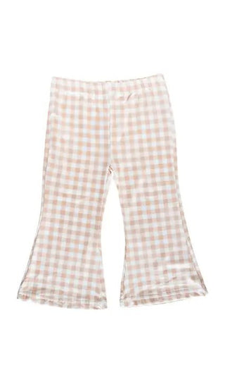 Blakely Boho Bell Bottoms - Sandrift Buffalo Plaid - Charlie Rae - 0-3 Months - Baby & Toddler Bottoms - Bailey's Blossoms