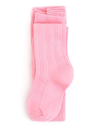 Blossom Pink | Cable Knit Tights | Babies Toddlers & Girls - Charlie Rae - 0-6 Months - Little Stocking Co.