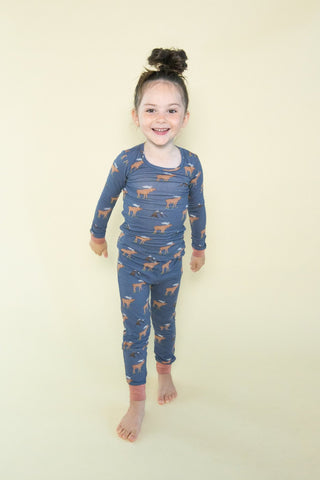 Blue Moose Bamboo Long Sleeve Loungewear Set - Charlie Rae - 6-12 Months - Baby & Toddler Sleepwear - Angel Dear