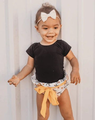 Brandi Bow Front High-Waist Bloomers - Lemon Tart - Charlie Rae - 0-3 Months - Baby & Toddler Bottoms - Bailey's Blossoms