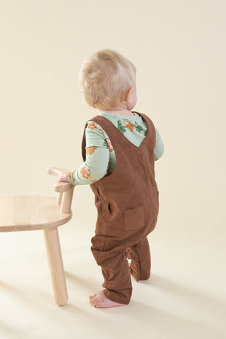 Brown Corduroy Coveralls - Charlie Rae - 3-6 Months - Baby & Toddler Bottoms - Angel Dear