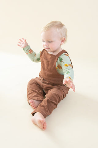 Brown Corduroy Coveralls - Charlie Rae - 3-6 Months - Baby & Toddler Bottoms - Angel Dear