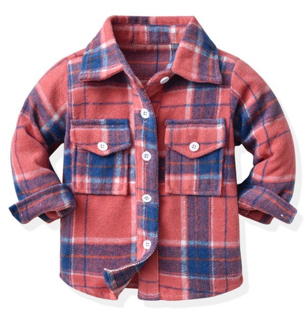 Cameron | Flannel Shacket | Salmon Plaid- FINAL SALE – Charlie Rae