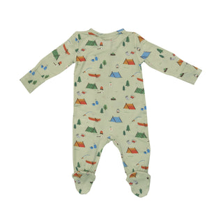 Camping- Bamboo 2-Way Zipper Footie - Charlie Rae - Newborn - Baby & Toddler Sleepwear - Angel Dear