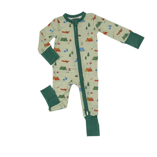 Camping- Bamboo 2-Way Zipper Romper - Charlie Rae - 0-3 Months - Baby & Toddler Sleepwear - Angel Dear