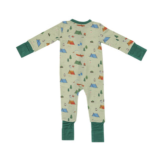 Camping- Bamboo 2-Way Zipper Romper - Charlie Rae - 0-3 Months - Baby & Toddler Sleepwear - Angel Dear
