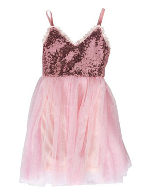 Cara Couture Glitter Dress - Pink Sequins - Charlie Rae - 12-18 Months - Baby & Toddler Dresses - Bailey's Blossoms
