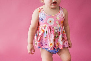 Chantria - Tank Top Peplum & Bloomer Set- Posh Peanut - Charlie Rae - 3-6 Months - Posh Peanut