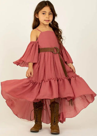 Chloe Dress in Wild Rose -Toddler - Charlie Rae - 2T - Joyfolie