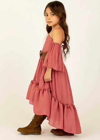 Chloe Dress in Wild Rose -Toddler - Charlie Rae - 2T - Joyfolie