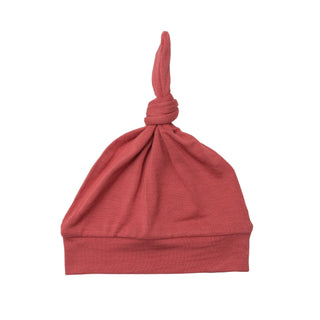 Cranberry Bamboo Knotted Hat - Charlie Rae - Baby & Toddler Hats - Angel Dear