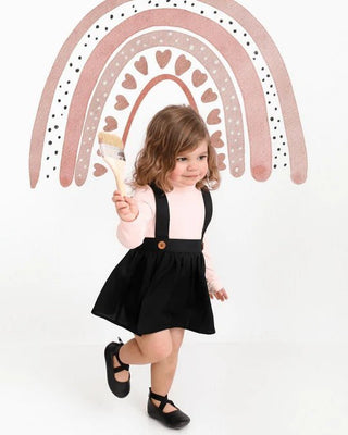 Daphne Suspender Skirt - Jet Black - Charlie Rae - 0-3 Months - Baby & Toddler Bottoms - Bailey's Blossoms