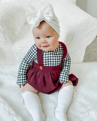 Daphne Suspender Skirt - Merlot - Charlie Rae - 9-12 Months - Baby & Toddler Bottoms - Bailey's Blossoms