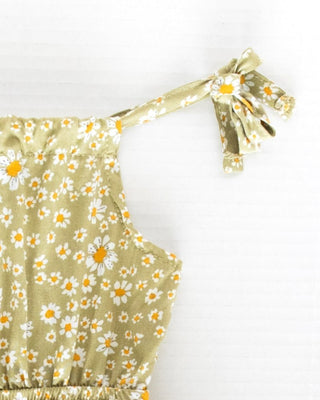 Deja Tie-Shoulder Breezy Dress - Green Floral - Charlie Rae - 3-6 Months - Baby & Toddler Dresses - Bailey's Blossoms