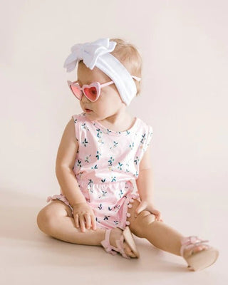Dillon Pom Pom Romper - Rosewater Floral - Charlie Rae - 0-6 Months - Baby & Toddler Outfits - Bailey's Blossoms