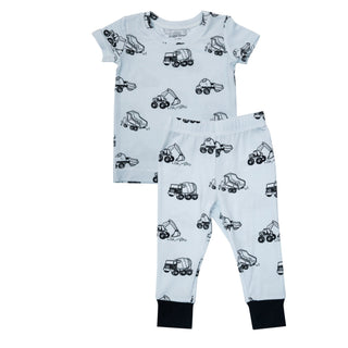 Earth Movers- Bamboo Loungewear Set - Charlie Rae - 6-12 Months - Baby & Toddler Sleepwear - Angel Dear