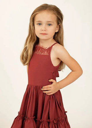 Evony Dress in Cinnabar - Toddler - Charlie Rae - 2T - Baby & Toddler Dresses - Joyfolie