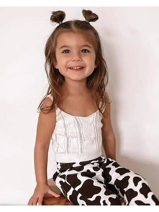 Ezra Cable Knit Tank - Ivory - Charlie Rae - 9-12 Months - Bailey's Blossoms