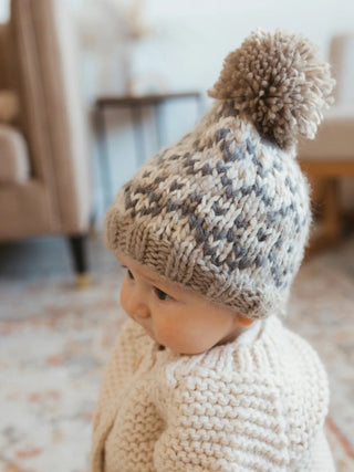 Fairisle Pebble Beanie Hat - Charlie Rae - M (6-24 Months) - Baby & Toddler Hats - Huggalugs