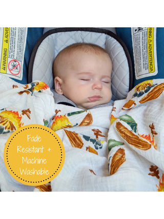 Gather Around The Campfire Baby Swaddle Blanket - Charlie Rae - Swaddling & Receiving Blankets - LollyBanks