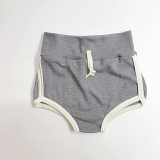 Grey Track Shorties - Charlie Rae - 0-3 Months - Baby & Toddler Bottoms - Bohemian Babes