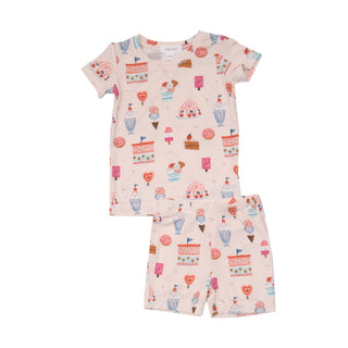 Hooray For Ice Cream- Bamboo Loungewear Short Set - Charlie Rae - 6-12 Months - Baby & Toddler Sleepwear - Angel Dear