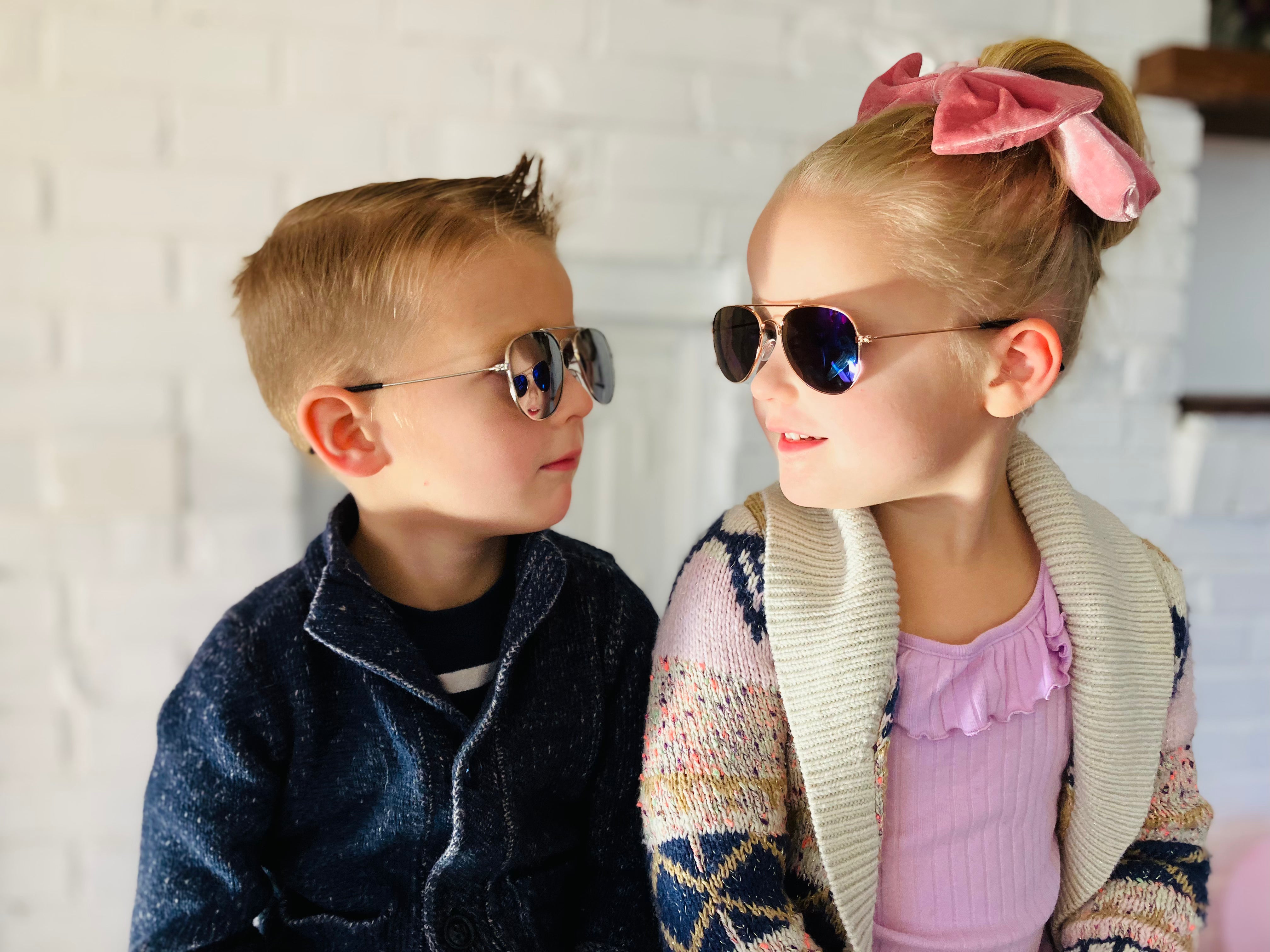 Toddler Kids Aviator Sunglasses Multiple Colors Styles