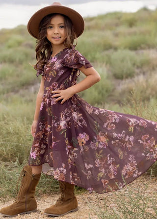 Jen Dress in Plum Ikat - Toddler - Charlie Rae - 2 - Baby & Toddler Dresses - Joyfolie