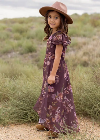 Jen Dress in Plum Ikat - Toddler - Charlie Rae - 2 - Baby & Toddler Dresses - Joyfolie