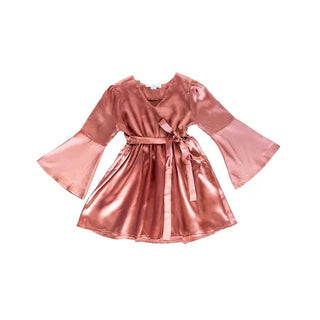 Juniper Flare Sleeve Mini Dress - Rose Taupe - Charlie Rae - 0-3 Months - Baby & Toddler Dresses - Bailey's Blossoms