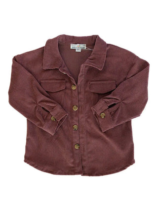 Kinsley Shirt Jacket - Charlie Rae - Dusty Rose Corduroy - Baby & Toddler Outerwear - Bailey's Blossoms